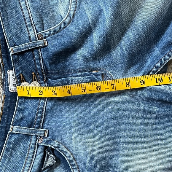 Hudson Mid-Rise Bootcut Stretch Jeans Medium Blue Wash size 29 Made in USA - Picture 15 of 16